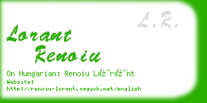 lorant renoiu business card